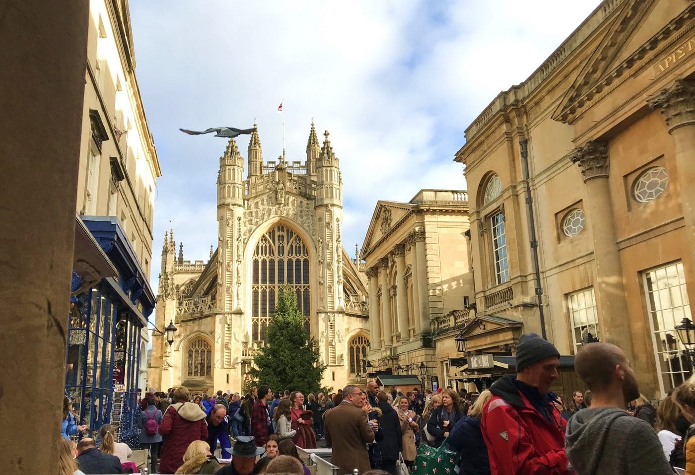 Visit Bath Abbey during the Christmas market