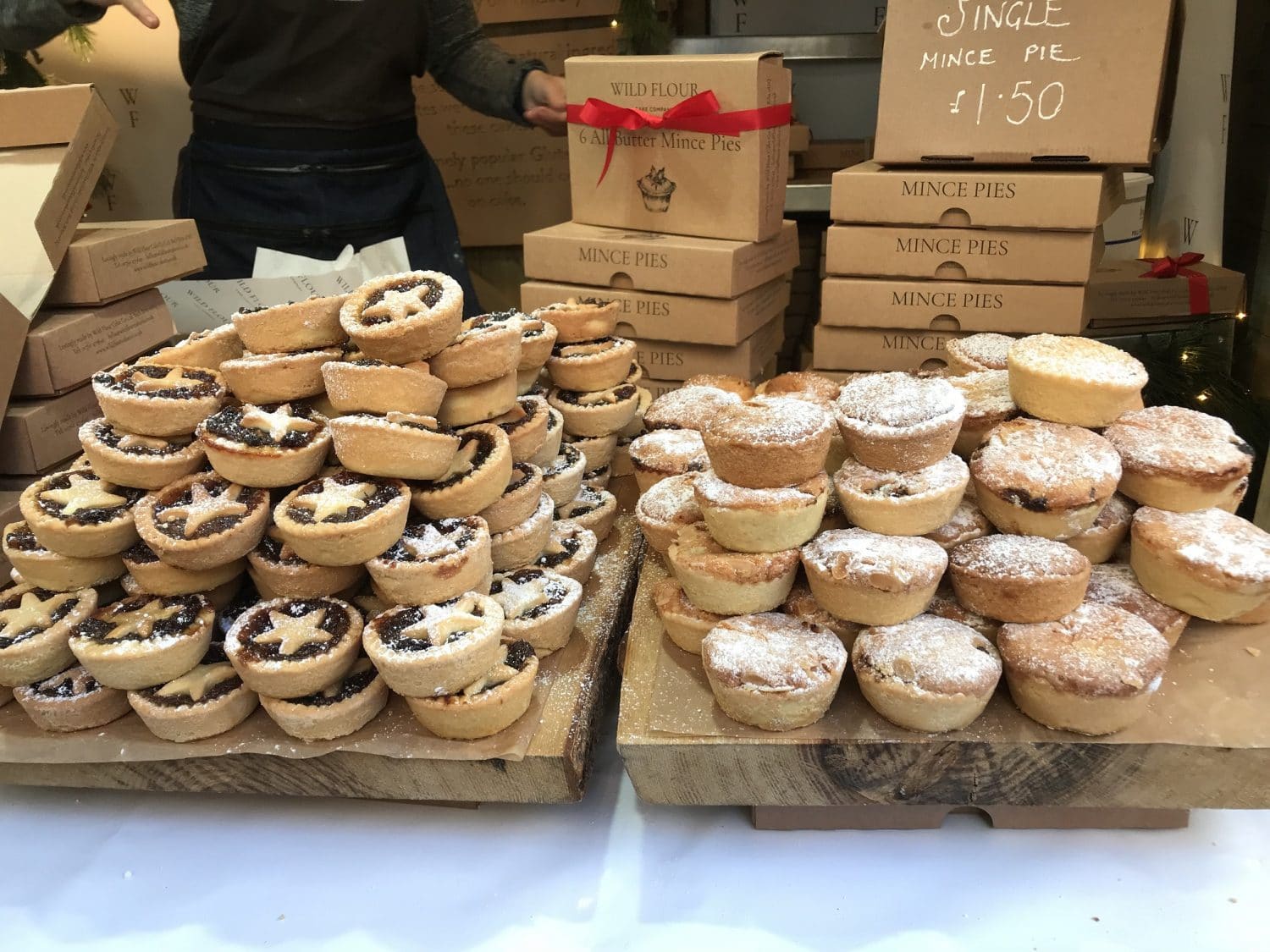 Melt in your mouth home made mince pies, Bath Christmas markeet