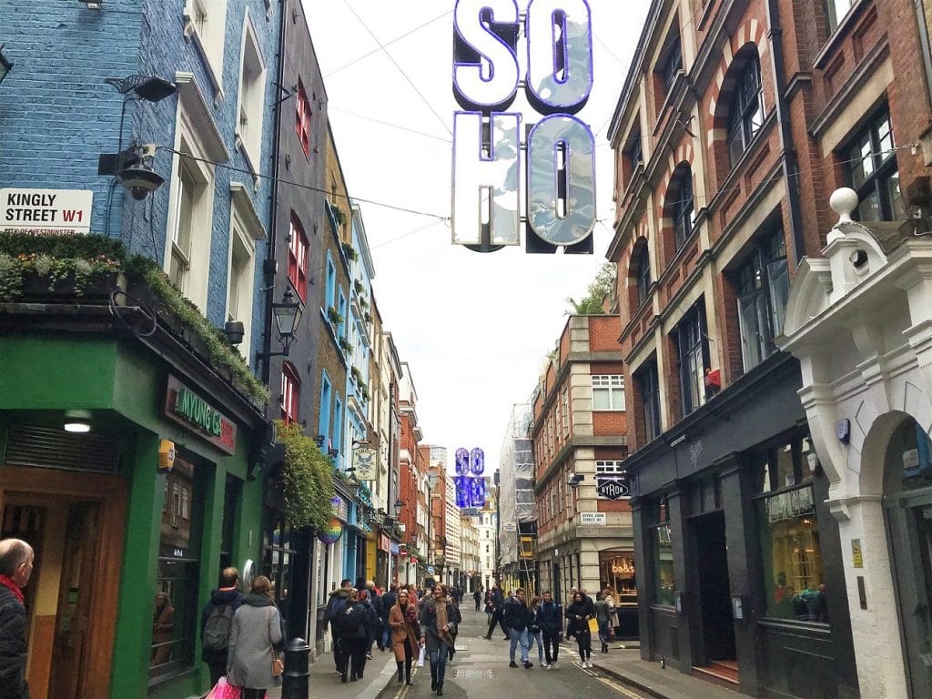 Explore Soho and the ocean-themed Christmas decorations in Carnaby Street